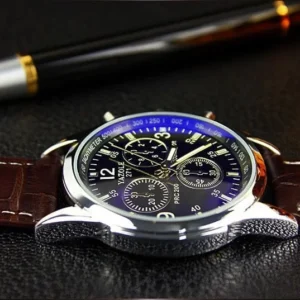 Orologio Uomo Analogico Elegante In Finto Cuoio Da Polso