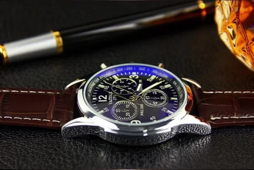 Orologio Uomo Analogico Elegante In Finto Cuoio Da Polso