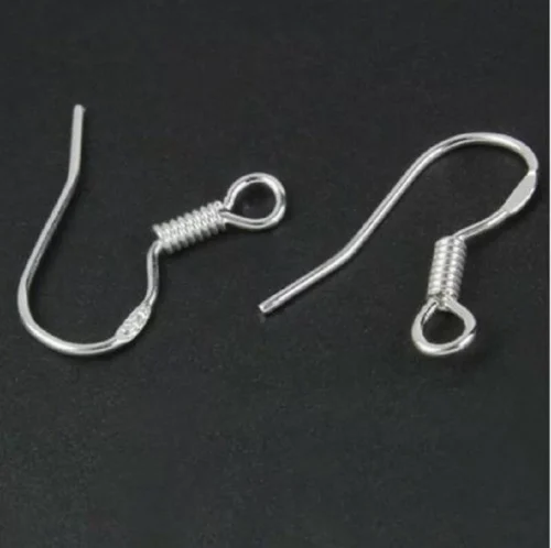 100X Monachelle Argentate Anallergiche Ganci Ami Orecchini