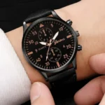 Orologio Uomo Donna Geneva Analogico Quarzo Ecopelle Dorato