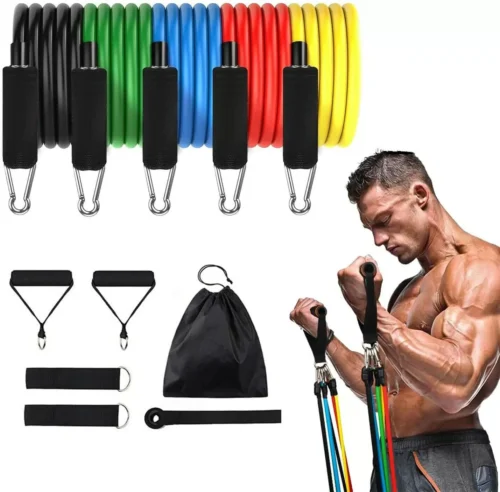 Kit 10 fasce bande elastiche elastici fitness palestra