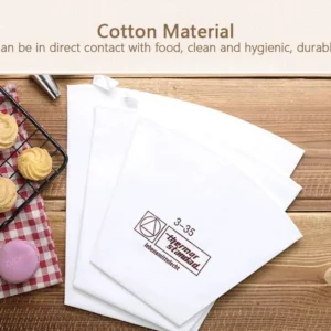 Sac-a-Poche Sacchetto in Cotone Riutilizzabile per Torte
