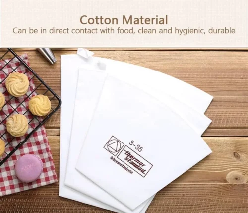 Sac-a-Poche Sacchetto in Cotone Riutilizzabile per Torte