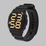 Orologio Digitale Uomo A Led Arancioni Impermeabile Silicone