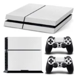 Adesivo Sticker Effetto Fibra di Carbonio Bianco PS4 Vinile