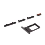 5 Pezzi Set Tasti Volume Accensione Muto iPhone 11 Nero