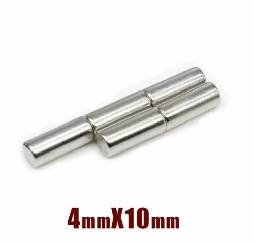 20 Pezzi Magneti Neodimio NdFeB N35 Misura 4x10mm Cilindro