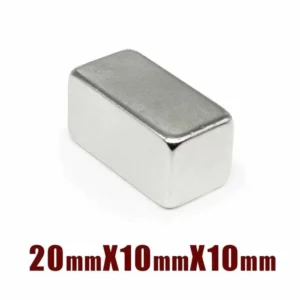 2 Pezzi Magneti Neodimio NdFeB N35 Misura 20x10x10mm Blocco
