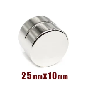 1 Pezzo Magneti al Neodimio NdFeB Rotondi Cilindrici 25x10