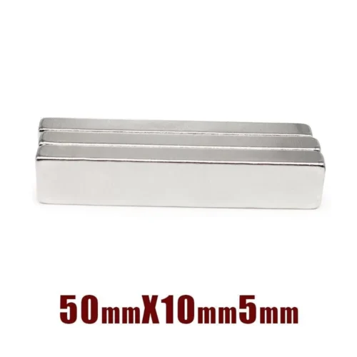 1 Pezzo Magnete al Neodimio NdFeB Rettangolo 50x10x5mm
