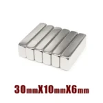 2 Pezzi Magnete al Neodimio NdFeB Rettangolo 30x10x6mm