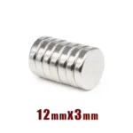 10 Pezzi Magnete al Neodimio NdFeB Rotondo Cilindro 12x3mm