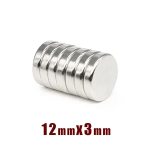 10 Pezzi Magnete al Neodimio NdFeB Rotondo Cilindro 12x3mm