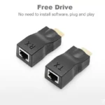 HDMI Extender Trasmettitore e Ricevitore a RJ45 Cat5/6 1080p 30 metri