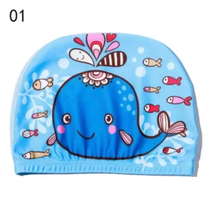Cuffia Da Nuoto Per Bambini Elastica Con Delfino Cartoon Piscina Spiaggia