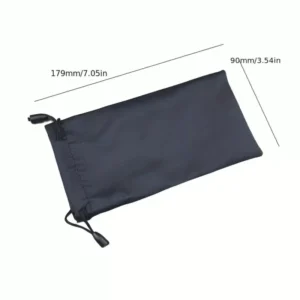 Borsa Sacchetto Per Occhiali Da Uomo In Tessuto Elasticizzato Nero