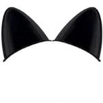 Adesivi Per Casco Con Orecchie Di Gatto Colore Nero Decorazione