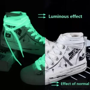 Paio Di Lacci Per Scarpe Fosforescenti Lacci Riflettenti Bianco Fluo