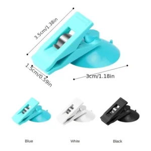 2 Pezzi Clip A Ventosa Portatili Per Auto Per Tenda Parasole Sole BIANCHI