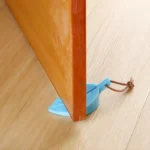 Pezzo Di Fermaporta A Forma Di Foglia Di Gomma Per Porta Azzurro