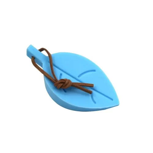 Pezzo Di Fermaporta A Forma Di Foglia Di Gomma Per Porta Azzurro