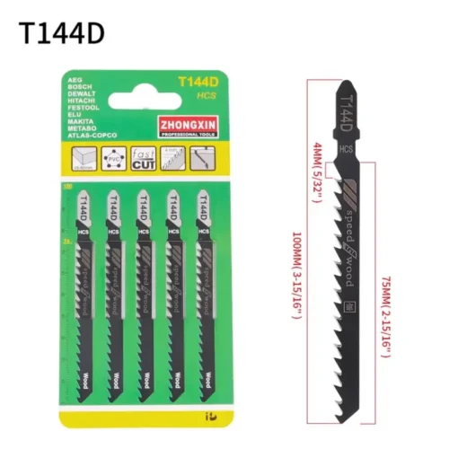 5 Pezzi 100mm T144D Lama Per Sega Alternativa Taglio Rapido Del Legno