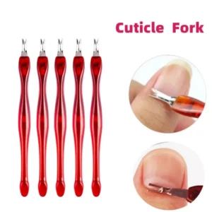 Set 5 Pezzi Forchetta Per Rimuovere Le Cuticole Manicure Pedicure