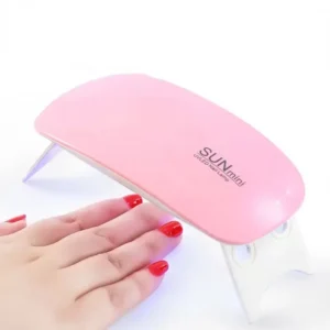 Mini Lampada Per Unghie Portatile Rosa Ricarica USB A LED UV