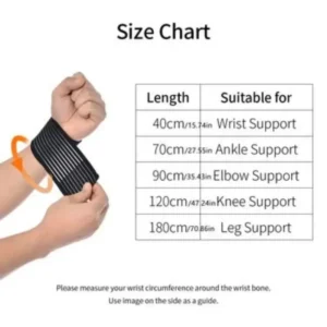 Fasciatura Elastica A Compressione Per Polso Caviglia Ginocchio 40cm