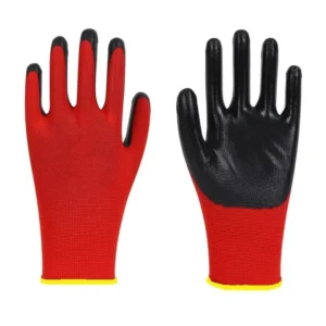 Paio Di Guanti In Gomma Nitrilica Di Nylon Antiscivolo Resistente All'usura