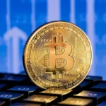 Bitcoin Commemorativo Tondo Collezionista Placcata Oro con Box