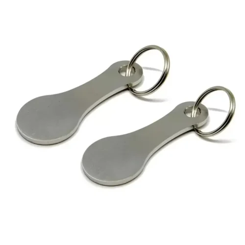 1PZ Portachiavi Carrello Della Spesa Strumento per Sbloccare Acciaio Inox