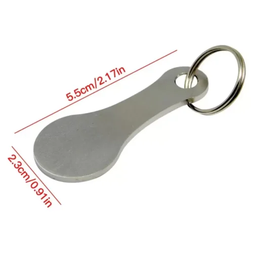 1PZ Portachiavi Carrello Della Spesa Strumento per Sbloccare Acciaio Inox