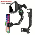 Supporto Per Telefono Cellulare 360 Gradi Specchietto Retrovisore Ciano