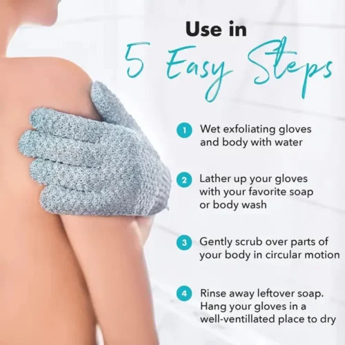 Guanti Da Bagno Esfolianti Per Doccia Blue Scrub Corpo Unisex