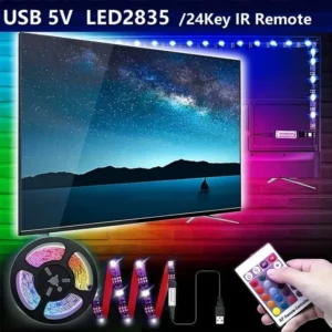 Barra Luminosa A LED Adesiva 60 Luci 2 Metri RGB 2835 Con Telecomando
