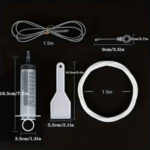 Set 5 Pezzi Strumenti per Pulizia Sgorgo Frigorifero Lavandini Tubo Flessibile