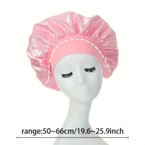 Cuffia Per Capelli Per Dormire Effetto Raso Colore Rosa Capelli Ricci