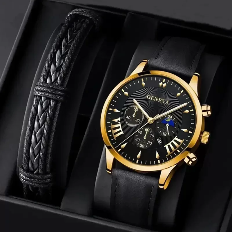 Orologio nero e oro 2025
