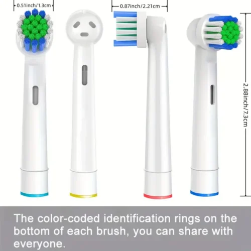 4 Pezzi Testine di ricambio per spazzolino da denti compatibili Oral-B Braun