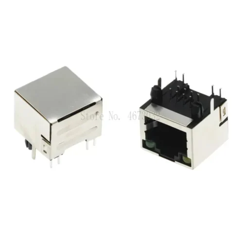 RJ-45 Connettore Ethernet a Saldare 12 PIN a 90° LED 8P8C