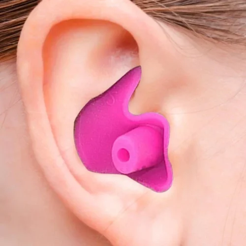 2 Pezzi Tappi Per Le Orecchie ROSA In Silicone Morbidi Impermeabili Nuoto Apnea