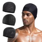 Cuffia Berretto in Tessuto Nylon per Nuoto con Stampa Fulmine Lightning Bagno