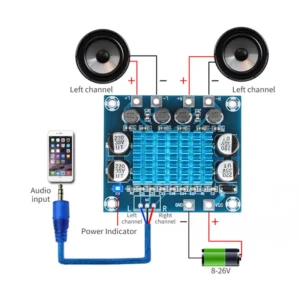 Scheda Amplificatore Di Potenza Audio HD Digitale A Due Canali Dc8-26v 3a 4-82