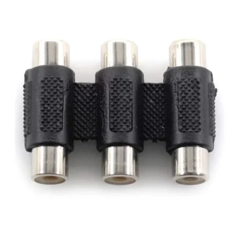 RCA Femmina a Femmina Connettore Jack 3 Vie Adattatore Connettore CCTV