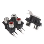 RCA Femmina 4 Fori Audio Stereo Martinetti AV Presa di Ingresso