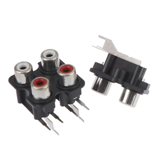 RCA Femmina 4 Fori Audio Stereo Martinetti AV Presa di Ingresso