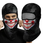 Sottocasco Balaclava Con Faccia Pagliaccio Clown Joker Copricapo Moto Poliestere