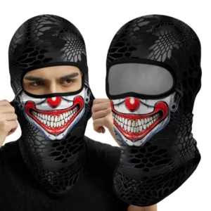 Sottocasco Balaclava Con Faccia Pagliaccio Clown Joker Copricapo Moto Poliestere