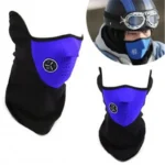 Sottocasco Balaclava Meta Faccia Finta Ventola BLUE Copricapo Moto Poliestere
